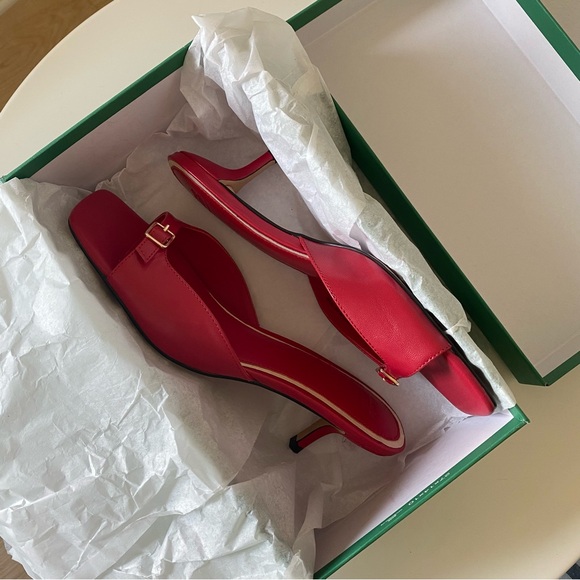 New Rouje X J.Crew Jolie square-toe heels size 8 - Picture 3 of 11